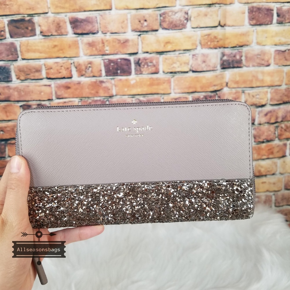 Kate spade LARGE Penny tote & wallet grey SET - Picture 2 of 7
